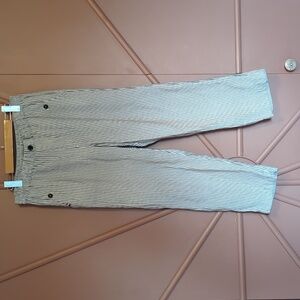 Tommy Hilfiger - Navy and White Striped Pants - S